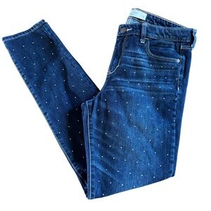 Abercrombie & Fitch rhinestone stuffed Denim Jeans